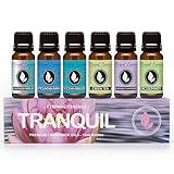 Eternal Essence Oils Tranquil Set of 6 Premium Fragrance Oils - Includes Lavender Breeze, Mountain Rain, Ocean Breeze, Lavender Chamomile, Green Tea, and Rosemary Scented Oils - 10ML