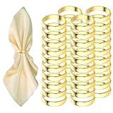 Gold Napkin Rings-40 Pcs Stainless Steel Napkin Rings,Metal Napkin Ring for Table Settings Wedding Christmas Party Dinner Table