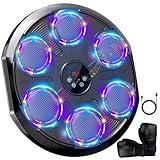 Music Boxing Machine for Adults Kids, Bluetooth Punching Machine With Gloves, Boxing Training Equipment Wall Mounted, 12 Modes & 12 Speeds,Electronic Boxing Pad Target for Home,Office,Gym (Upgrade)
