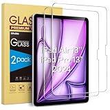 SPARIN Screen Protector for iPad Air 13 Inch M2 2024 (6th Generation)/iPad Pro 13 Inch M4, Case Friendly/2 Pack Tempered Glass for iPad Air 6th Gen/iPad Pro 7th Gen, Support Apple Pencil