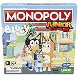Hasbro Gaming Monopoly Junior Bluey Edition Board Game | Kids Play as Bluey, Bingo, Mum & Dad for Girls & Boys | Ages 5+ (Amazon Exclusive)