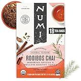 Numi Organic Rooibos Chai Tea, 18 Tea Bags, Red Tea with Cinnamon, Allspice & Ginger, Caffeine Free (Packaging May Vary)