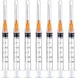 50 Pack - 3ml 25Ga Plastic Dispensing Syringe Tool, Industrial and Scientific Lab Consumables for Refilling, Measuring Liquids, Experiments Research