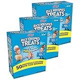 Kellogg's, Rice Krispies Treats Crispy Marshmallow Mini-Squares, Original, Single Serve, Display Box Caddy, 0.39 oz Bars (50 Count) - pack of 3