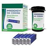 PRODIGY 10400 No Coding Blood Glucose Test Strips for Diabetes, Box of 50 Strips, Compatible with PRODIGY AutoCode, Pocket & Voice Blood Glucose Monitoring Systems