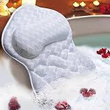 Bath Pillow, Tub Pillow for Bathtub Support Neck,Head and Back with Strong Non-Slip Suction Cups and Comfortabl 3D AirMesh Bath Pillow for Men and Women