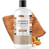 Therapy Wood Polish Bundle with Microfiber 16 oz. - Wood Furniture Polish, Best Wood Furniture Cleaner - Almond Scent - Wood Cleaner, Cabinet and Table Restorer, Natural Wood Conditioner