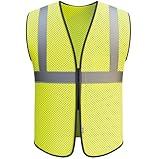 OccuNomix Safety Vest for Men, High Visibility, Class 2, 2" Reflective Tape, Ultra Light 3.8 oz Bird's Eye Breathable Mesh, Rapid Cooling, 100% ANSI, 1 Chest Pocket, ECO-GC-Y2/3X, Yellow