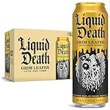 Liquid Death, Grim Leafer Iced Tea, 8-Pack (King Size 19.2oz Cans), Southern Style Sweet Tea Sweetened With Real Agave, B12 & B6 Vitamins, Low Calorie & Low Sugar