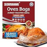 Turkey Oven Bags for Perfect Roasting - 21.7’’ x 23.6’’, 10 Counts, Large Size Turkey Cooking Bags for Oven, Locks in Juices for Flavorful Turkey - Oven Safe, Thanksgiving, Christmas Essential