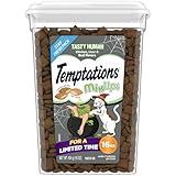 Temptations Mixups Crunchy and Soft Cat Treats Tasty Human Chicken, Liver, Beef Flavors, 16 oz. Tub