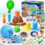 UNGLINGA 50+ Science Lab Experiments Kit for Kids, STEM Activities Educational Scientist Toys Gifts for Boys Girls Chemistry Set, Gemstone, Volcano Eruption