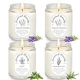 4 Pack Candles for Home Scented, Lavender Candle, Jar Candles, 28 oz 200 Hour Long Lasting Candles, Scented Candles Gift Set for Women, Perfect for Birthday Gifts…