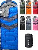 MalloMe Sleeping Bags for Adults Cold Weather & Warm - Backpacking Camping Sleeping Bag for Kids 10-12, Girls, Boys - Lightweight Compact Camping Essentials Gear Accessories Hiking Sleep Must Haves