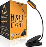 Giftable Amber Book Light - Blue Light Blocking - Night Reading Light by Amber Light Store. Rechargeable. 1600K for Reading in Bed at Night. Perfect as a Giftable Kindle Light and LED Book Light.
