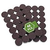 COVERCORNER Felt Furniture Pads for Hardwood Floors 48 PCS, Furniture Pads, Floor Protectors for Hardwood Floors, Felt Pads for Furniture, Round, Dark Brown