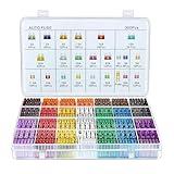 300Pcs Car Fuse Assortment Kit, 160 Mini Blade Fuses Automotive + 90 Standard Auto Fuses + 50 Micro Fuse + 1 Puller – for Car/RV/Truck/Motorcycle(2Amp 3A 5A 7.5A 10A 15A 20A 25A 30A 35A 40A)