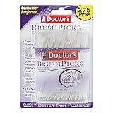 The Doctor's BrushPicks Interdental Toothpicks, Helps Fight Gingivitis, 275 Count (Pack of 12), White