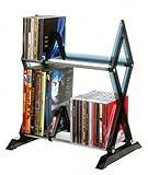 Atlantic Mitsu 2-Tier Media Rack - 52 CDs or 36 DVD/BluRay/Games in Clear Smoke Finish, PN64835193