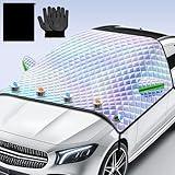 COJOSQC Winter Car Windshield and Window Half Car Ice and Snow Cover, Essential Waterproof, Anti-Fog, Anti-Frost, Snow and Ice Removal Accessory for Car Exteriors, Windshield Protectors, for SUV