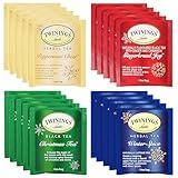 Twinings Tea Bags Sampler Assortment Gift Box 20 Count 4 Flavors with Convenient Gift Box Seasonal Collection Awesome Gifts for College Students Frien Blue Ribbon Box - 20 Count