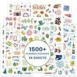 Planner Stickers - Calendar Stickers for Celebration and Decoration, 12 Monthly Festival Theme Sticker for Adults Planner, for Festival Events, Daily Tasks(14 Sheets, 1500+ Sticker Per Pack)