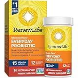 Renew Life Everyday Probiotic Capsules, Daily Supplement Supports Urinary, Digestive and Immune Health, L. Rhamnosus GG, Dairy, Soy and gluten-free, 15 Billion CFU, 30 Count