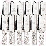 Colarr 12 Pcs Wooden Bookmarks for Book Lovers Wood Bookmarks Bulk with Tassel for Reading Men Women Teacher Gifts Birthday Book Club Party Favors 6 Design