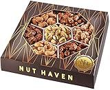 Nuts Gift Basket - Extra Large Assortment Of Sweet & Roasted Salted Gourmet Nuts - Assorted Food Gift Box for Christmas, Thanksgiving, Fathers Day, Mothers Day, Sympathy, Family, Men & Women