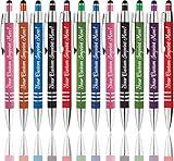 Personalized Pens - Hottie Rubberized Soft Touch Ballpoint Pen with Stylus tip is a stylish, premium metal pen, black ink, medium point.- Includes Personalization (Box of 12) (Assorted)
