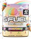 G Fuel Rainbow Sherbet Energy Powder, Sugar Free, Clean Caffeine Focus Supplement, Water Mix, Focus Amino, Vitamin + Antioxidants Blend - 9.8 oz (40 Servings)