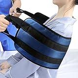 YHK 32 inch Padded Bed Transfer Nursing Sling for Patient, Elderly Safety Lifting Aids, Anti Slip Handle, Elderly Back Lift Mobility Belt, Used for Home Health Transfer Sling(Dark Blue)