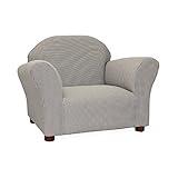 Roundy Gingham Chair for Kids Upholstered Toddler Armchair for Ages 2–5, Sturdy Wooden Frame, Soft Durable Cotton Fabric, Lightweight, Fully Assembled, Ideal for Playrooms, Nurseries & Bedrooms.