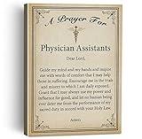 Motivational a Prayer for Physician Assistants Quote Canvas Painting Framed Wall Art Decor for Home Office, Retro Physician Assistants Canvas Poster Print Decorative Christian Gift