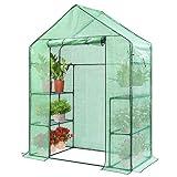 VIVOSUN 57 x 29 x 77-Inch Mini Walk-in Greenhouse with Windows, Shelves and Anchors, Plant Garden Hot House