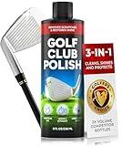 Golf Club Polish - Golf Groove Cleaner, Rust Remover for Metal, Zinc, Aluminum, and Steel, Easy to Use Golf Club Cleaner, Instant Rust, Buildup, Scuff and Stain Remover - Clean, Polish & Restore - 8oz