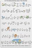 Old Testament Bible Timeline Poster Children's Bible Poster Canvas Painting Print Wall Art Modern Classroom Kitchen Bedroom Room Aesthetics Decoration Boys Women Gift (08×12inch No Framed)