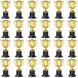 Juvale Mini Trophies Bulk - 4 in, Gold-Plated Plastic, 24-Pack - Trophies for Kids & Adults - Sports, School & Party Awards
