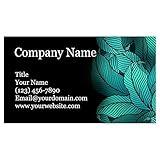 Premium Personalized Business Cards 3.5" x 2" - 100 Cards - 14Pt, Recycled, 28PT Business Cards - All Business Designs - 40+ Designs - 100% Made in the U.S.A. - Same Day Shipping (Green Fern)