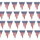 USA Flag Pennant Banner | 100’ FT. Long American String Flags | 18” Inch Tall Triangle Flag Decorations USA Party | Stars and Stripes Bunting Garland | 4th of July Patriotic Decoration | BASHOUT