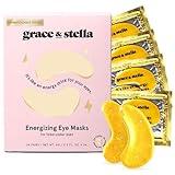 grace & stella Under Eye Mask - Christmas Gifts for Women, Christmas Gifts for Mom - Reduce Dark Circles, Puffy Eyes, Undereye Bags, Wrinkles - Gel Under Eye Patches - Vegan (24 Pairs, Gold)