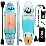 Roc Inflatable Stand Up Paddle Boards 10 ft 6 in with Premium SUP Paddle Board Accessories, Wide Stable Design, Non-Slip Comfort Deck for Youth & Adults (Cloud)