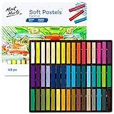 Mont Marte Soft Pastels in Tin Box Signature 48pc, 48 Assorted Colors, Vibrant Pastel Sticks, Great Blending, Comes in Storage Case, Ideal for Art, Craft, Coloring and Sketching