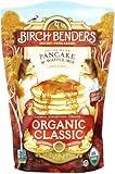 Organic Pancake and Waffle Mix, Classic Recipe by Birch Benders, Whole Grain, Non-GMO, Just Add Water, 16oz (Packaging may vary)