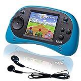 EASEGMER 16 Bit Kids Handheld Games Built-in 220 HD Video Games, 2.5 Inch Portable Game Player with Headphones - Best Travel Electronic Toys for Toddlers Age 3-10 Years Old Children (Blue)