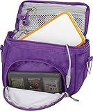 Orzly Travel Bag for Nintendo DS Consoles (New 2DS XL / 3DS / 3DS XL / New 3DS / New 3DS XL / Original DS / DS Lite / DSi / etc.) - Includes Belt Loop, Carry Handle, Shoulder Strap - PURPLE