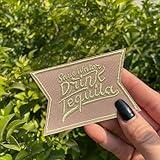 Save Water Drink Tequila Patch 3 Inches Drinking Lover Gift Drinking Alcohol Funny Adult Summer Iron On/Sew On Embroidery Fabric Applique Patches for Trucker Hats Clothes Backpack DIY Accessories