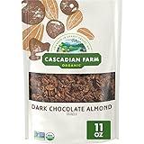 Cascadian Farm Organic Granola, Dark Chocolate Almond Cereal, Resealable Pouch, 11 oz.