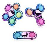 Jawhock 3 Pack Pop Fidget Spinner, Ideal Stress Relief Toys Adult Stress Relief Spinner Relief Gift Bag Stuffed Return Gift Birthday Party Gift Classroom Carnival for Kids Boys Girls