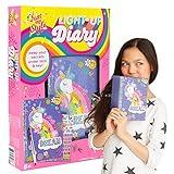 Just My Style Light Up Diary, Personalized Journal With Lock and Key, Great Gift For Girls & Tweens, Perfect for Summer Camp or Sleep-Away Camp, Gel Pen Diary For Kids Ages 6, 7, 8, 9(Packaging May Vary)